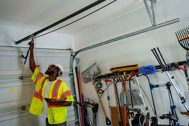 Professional Garage Door Installation technician working in West Valley City, UT
